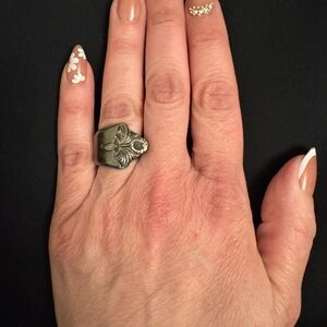 Vintage Antique Silver Spoon Ring
